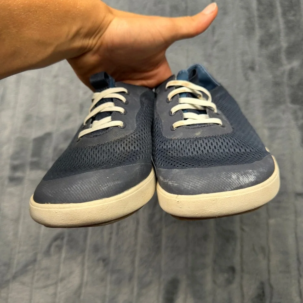 OluKai Moku Pae Mens 7 Deep Navy Mesh Boat Shoes Sneakers 10472-DE18